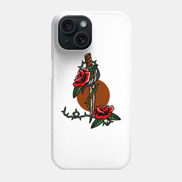 Twilight Dagger Flower Phone Case by polkamdesign