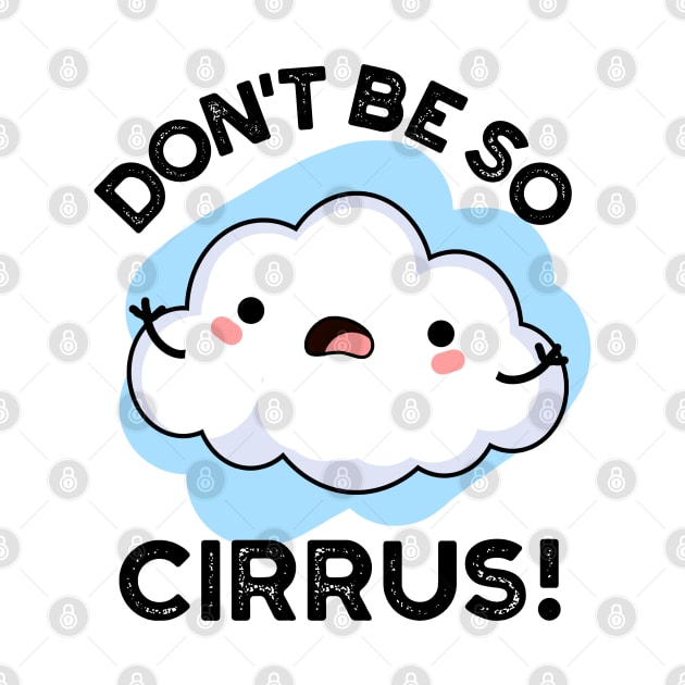 Don't Be So Cirrus Cute Weather Cloud Pun by punnybone