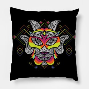 Skull Goat Bones Decorative Pillow