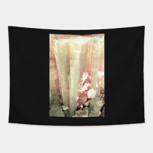 PINK WHITE SILVER ROCK MARBLE CRYSTAL ABSTRACT DESIGN Tapestry