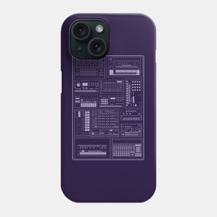 Electronic Musician Drum Machine Synth Collector Purple Phone Case