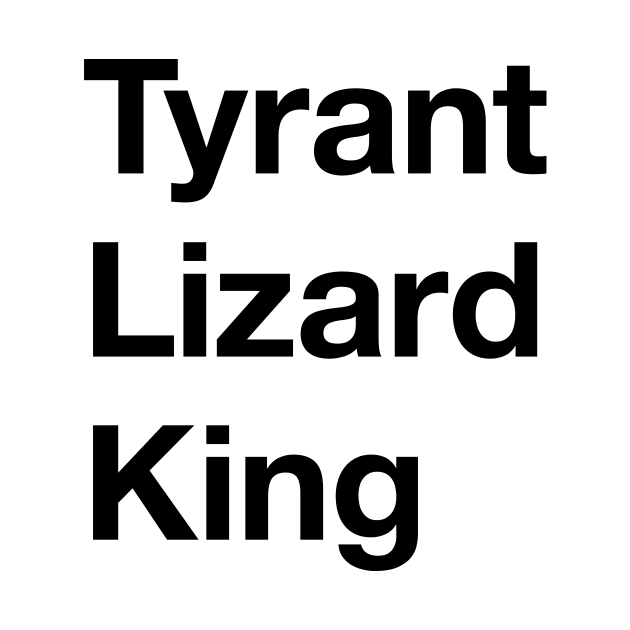 Tyrant Lizard King in Black by Ekliptik