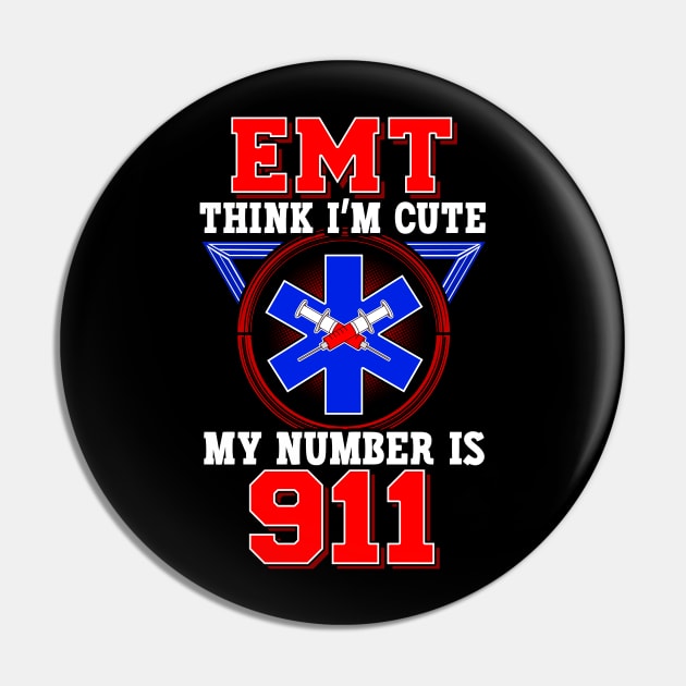 EMT Humor First Responder Gift Pin by guitar75