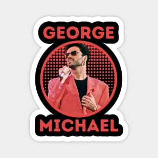 george michael || red 80s Magnet