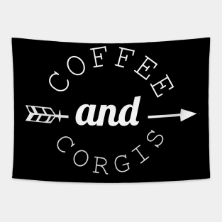 Coffee And Corgis Tapestry