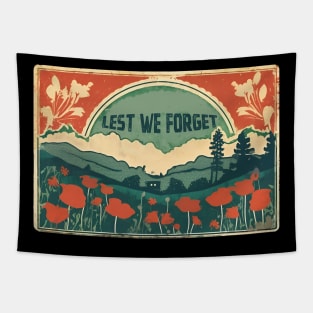 Lest We Forget Aboriginal Australian Anzac Day Remembrance of Soldiers Aussie Tapestry