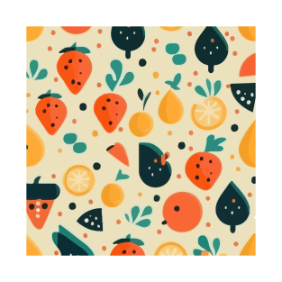 Juicy Fruits Pattern T-Shirt