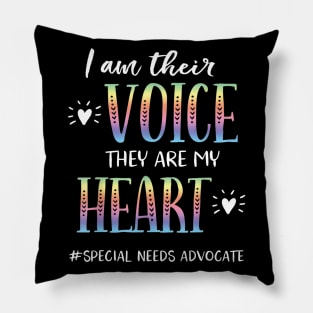 SPED Teacher Special Needs Advocate Gift I Am Their Voice Pillow