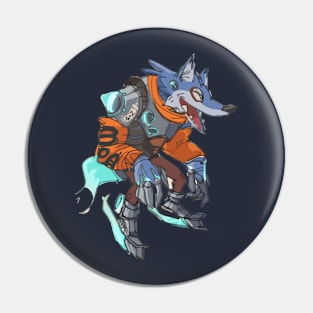 Fighting Mouse Illustration Pin