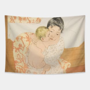 Maternal Caress by Mary Cassatt Tapestry