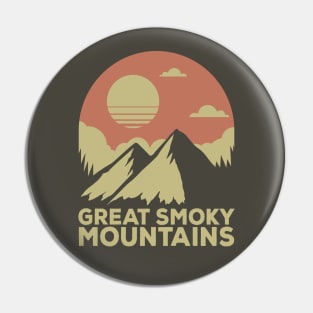 Great Smoky mountains national park retro Pin