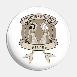 Zodiac Circus Emblem. Pisces Pin