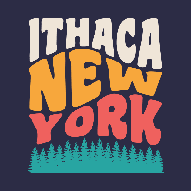 Ithaca New York State Parks Hiking Camping by PodDesignShop