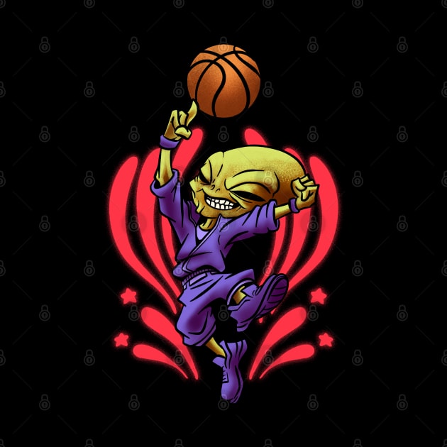 Basketball player alien t-shirt design by IconRose