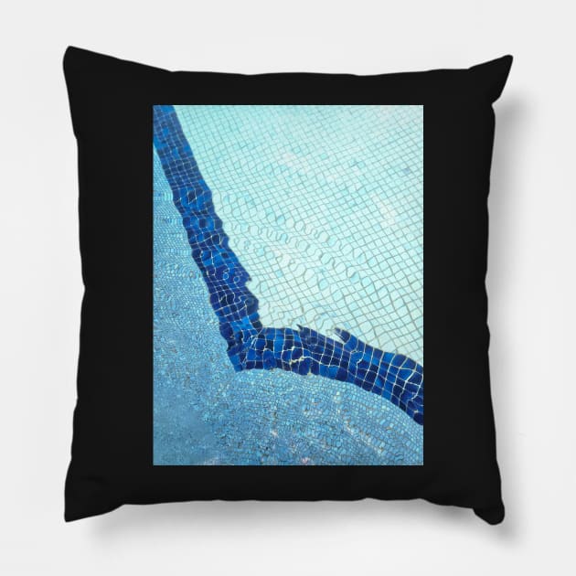 swimming pool water ripple reflection bright Pillow by maplunk