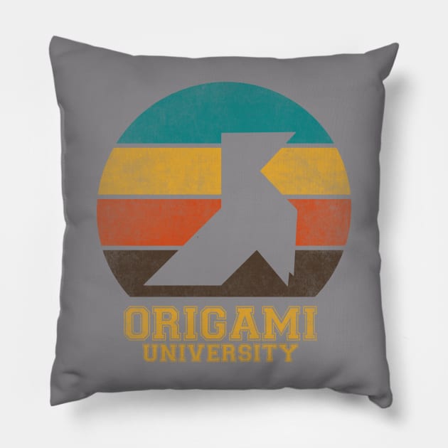 Origami University Pillow by meegle84