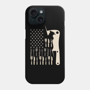 Butcher Butchery US American flag Fathers Day Gift Funny Retro Vintage Phone Case