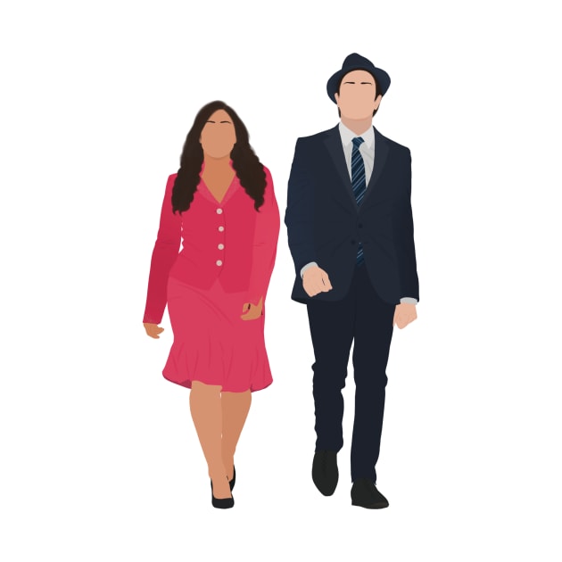 Superstore Amy and Jonah Walk Suit Fan Art by senaeksi