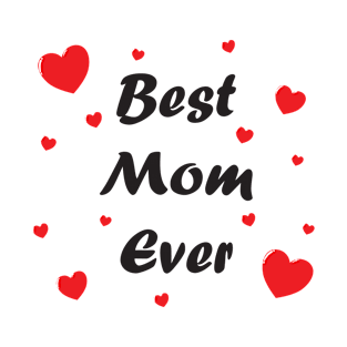 Best mom ever heart doodle hand drawn design T-Shirt