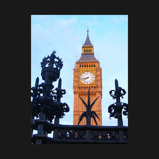 London. Big Ben through the Fence. Great Britain 2009 by IgorPozdnyakov