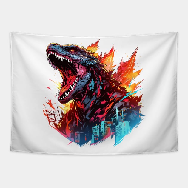 godzilla Tapestry by piratesnow