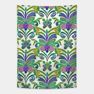 Abstract Mardi Gras Garden Pattern (MD23MG001) Tapestry