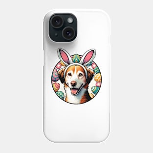 Harrier Enjoys Easter with Bunny Ears and Colorful Eggs Phone Case