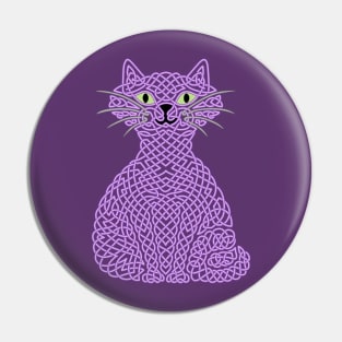 Knotty Cat - purple Pin