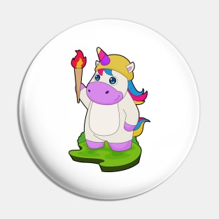 Unicorn Torch Pin