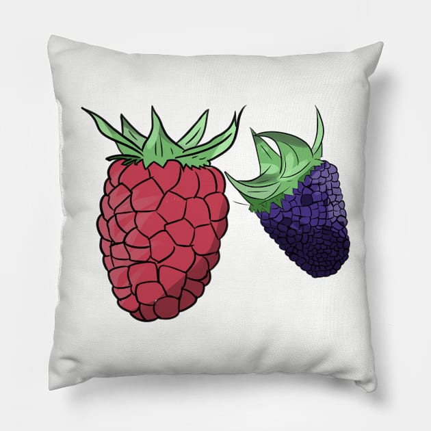 Raspberries Pillow by Artemis Garments