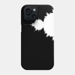 Mandelbrot - Monochrome - White Fill Phone Case