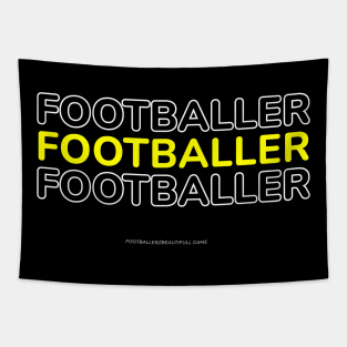 Modern Typography for Footballer or Football Player Tapestry