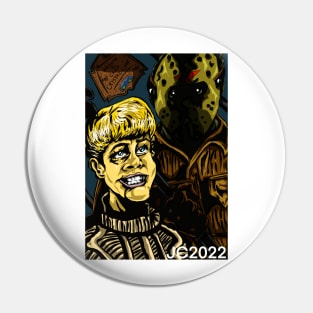 Friday The 13th “Mother Knows Best” Pamela & Jason portrait (original) Pin