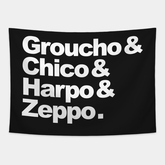 Groucho & Chico & Harpo & Zeppo. Tapestry by SpruceTavern