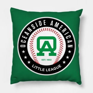 OALL Circle League Logo - Black/Green Pillow