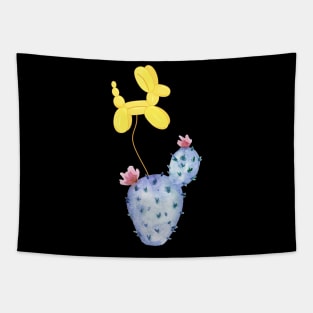 Purple Cactus Yellow Dog Balloon Tapestry