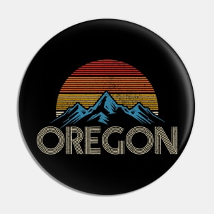 Oregon Vintage Mountains Pride Nature Hiking Souvenir Gift Pin