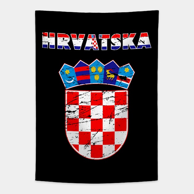 Croatia Hrvatska Coat of Arms Gift Tapestry by Super Fresh Art