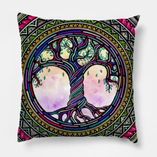 Tree of Life Mandala Pillow