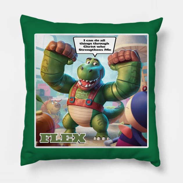 Flex - The Oversized Armed Dinosaur from Joy Story Pillow by Reformed Fire