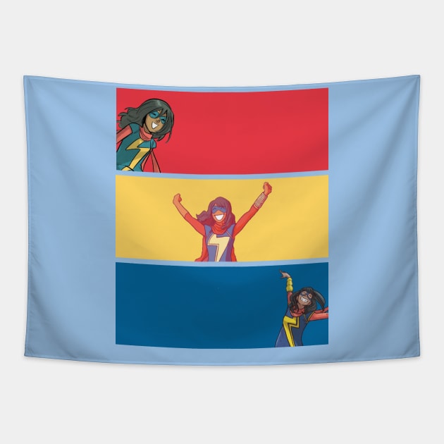 Ms Marvel Panels Tapestry by DamageTwig