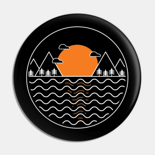 sunset line art Pin