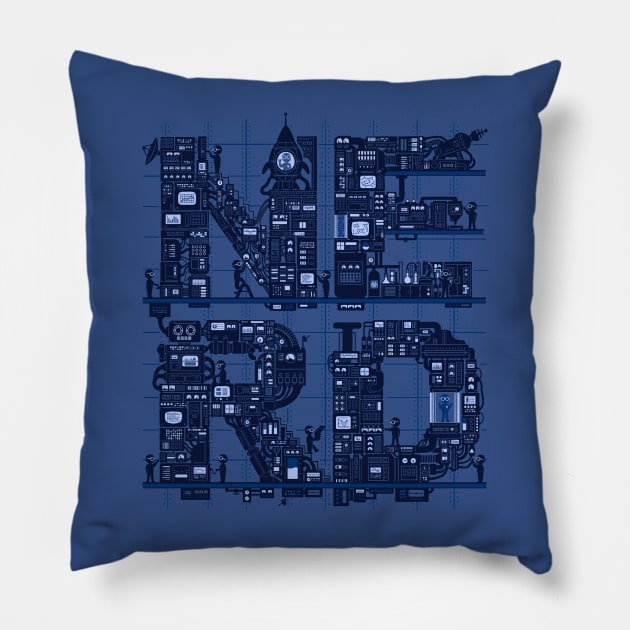 NERD H.Q. Pillow by boostr29