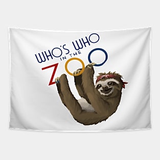 who's who in the zoo - Sloth Tapestry