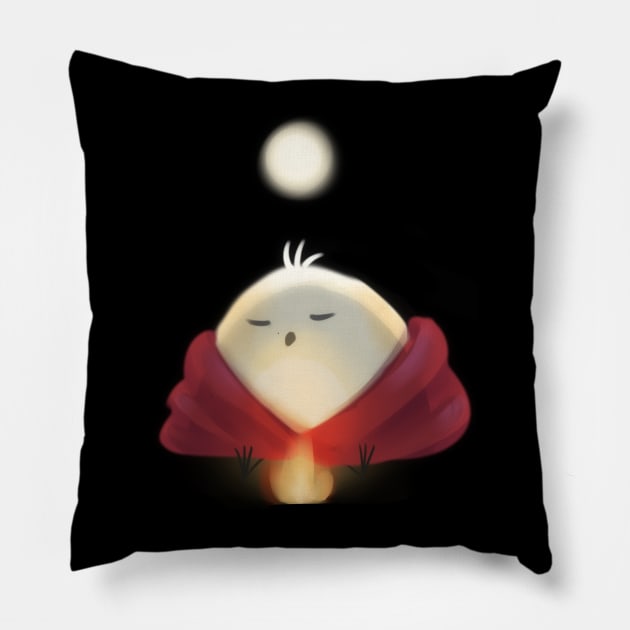Campfire Birdmellow Pillow by The Sleeping Rabbit