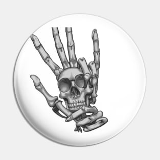 Skull Hand Pin