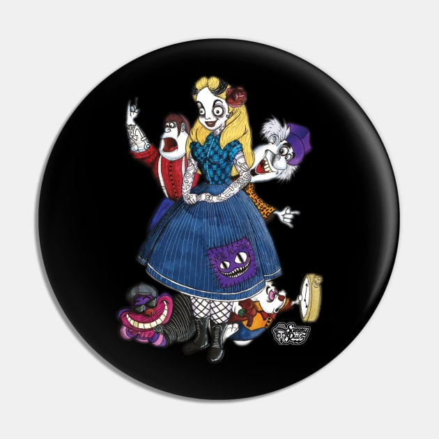 Alice in Wonderland Pin by The Art of Sammy Ruiz