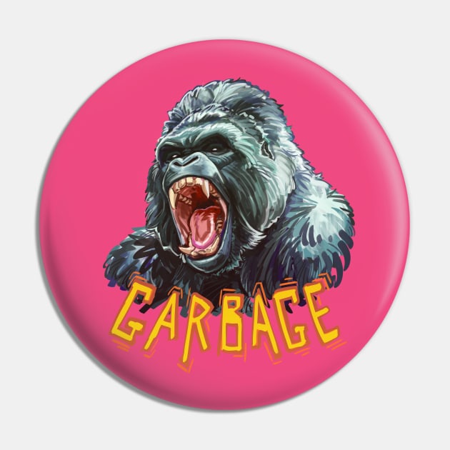 Garbage Ape Pin by Skutchdraws