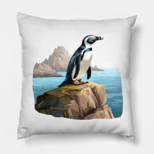 Galapagos Penguin Pillow