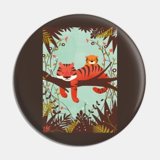 Sleeping tiger Pin